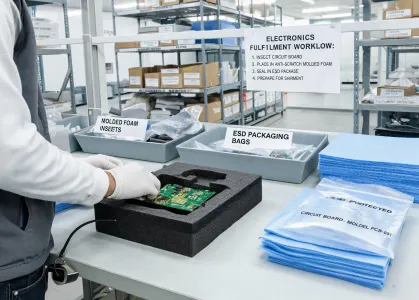 Electronics protective foam packaging